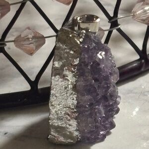 Free With Purchase 🔥🔥Unique Natural Amethyst Pendant - Irregular Crystal Charm